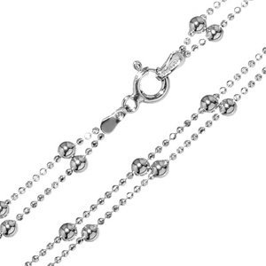 Strieborný náhrdelník DELICE variant 50cm