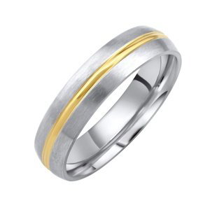 Snubný oceľový prsteň DAKOTA pre mužov aj ženy veľkosť obvod 62 mm