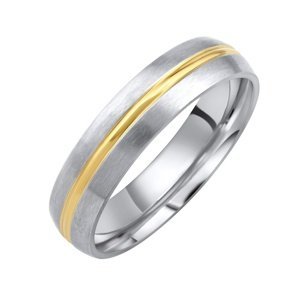 Snubný oceľový prsteň DAKOTA pre mužov aj ženy veľkosť obvod 51 mm