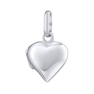 Strieborný medailón otváracie srdce 12 mm