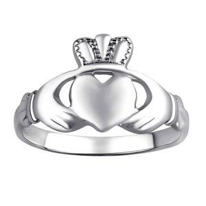 Dámsky celostrieborný keltský prsteň CLADDAGH veľkosť obvod 62 mm