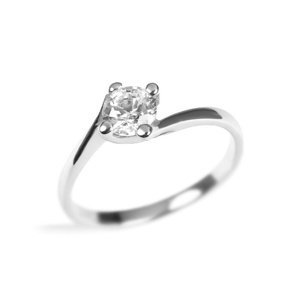 Decentný strieborný prsteň Crystal 6mm so Swarovski® Zirconia veľkosť obvod 60 mm