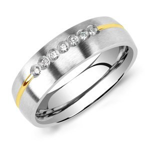 Snubný oceľový prsteň pre ženy PARIS veľkosť obvod 48 mm