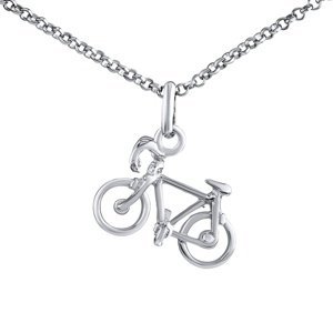 Strieborný náhrdelník s príveskom cestný bicykel