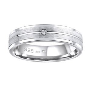 Snubný strieborný prsteň AVERY v prevedení so zirkónom pre ženy veľkosť obvod 57 mm