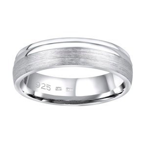 Snubný strieborný prsteň AMORA v prevedení bez kameňa pre mužov aj ženy veľkosť obvod 62 mm