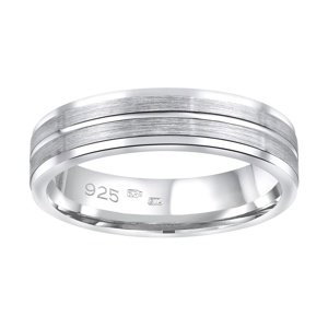 Snubný strieborný prsteň AVERY v prevedení bez kameňa pre mužov aj ženy veľkosť obvod 66 mm