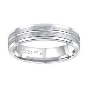 Snubný strieborný prsteň AVERY v prevedení bez kameňa pre mužov aj ženy veľkosť obvod 53 mm