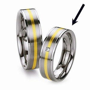 Oceľový prsteň - snubný - pre ženy RC2042-Z veľkosť obvod 52 mm