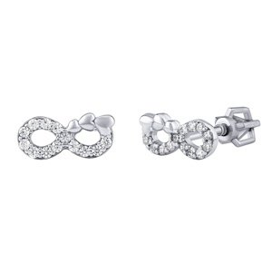 Strieborné náušnice Infinity Asis s Brilliance Zirconia