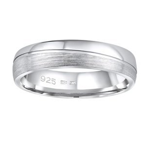 Snubný strieborný prsteň PRESLEY v prevedení bez kameňa pre mužov aj ženy veľkosť obvod 64 mm