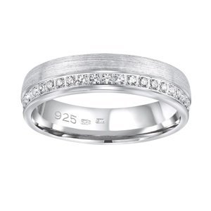Snubný strieborný prsteň PARADISE v prevedení so zirkónmi pre ženy veľkosť obvod 49 mm