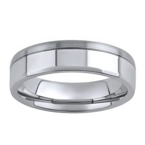 Oceľový prsteň - snubný - pre mužov RC2028-M veľkosť obvod 70 mm