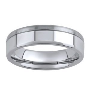 Oceľový prsteň - snubný - pre mužov RC2028-M veľkosť obvod 62 mm