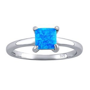 Strieborný prsteň Ebbie s modrým opálom veľkosť obvod 56 mm