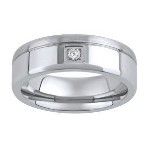 Oceľový prsteň - snubný - pre ženy RC2028-Z veľkosť obvod 55 mm