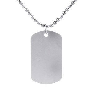 Strieborná guličková retiazka s príveskom Dog Tag