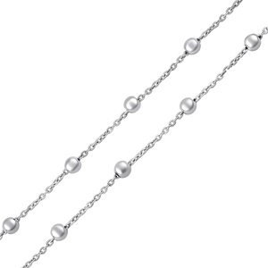 Strieborný náhrdelník Vanda s guličkami