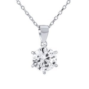 Luxusný strieborný náhrdelník VIVIANA s čírym Brilliance Zirconia