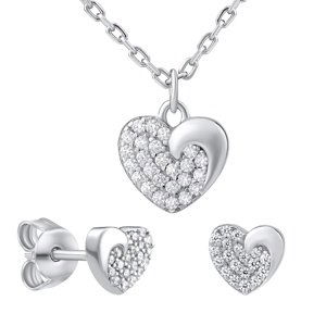 Strieborná darčeková súprava šperkov LOVE pre zamilovaných