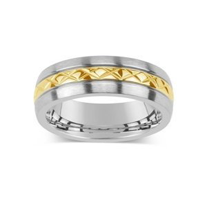 Snubný oceľový prsteň pre mužov a ženy KMR10006 veľkosť obvod 52 mm