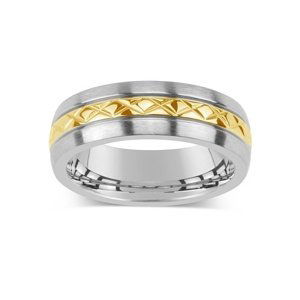 Snubný oceľový prsteň pre mužov a ženy KMR10006 veľkosť obvod 73 mm