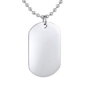 Oceľový ID prívesok Dog Tag vrátane retiazky 70 cm