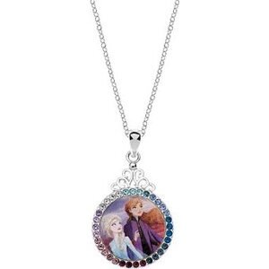 DISNEY Anna a Elsa stříbrný náhrdelník CS00014SRML-P.CS