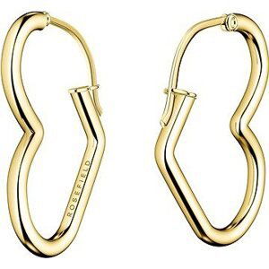 Rosefield Heart Hoops Gold 25,7 × 17,5 mm, JEHHG-J579