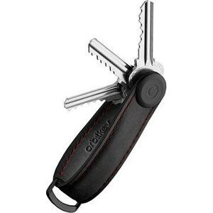 ORBITKEY Key Organizér Crazy-Horse – Obsidian Black & Red