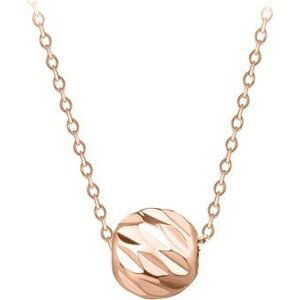 TROLI Nežný pozlátený náhrdelník s príveskom Globe Rose Gold