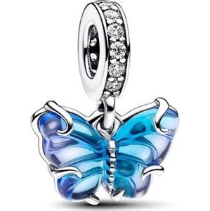 PANDORA - Motýľ z modrého skla Murano 792698C01