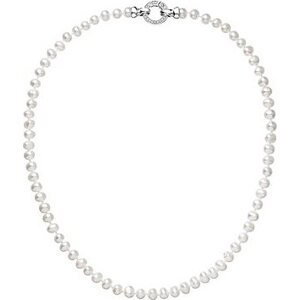 EVOLUTION GROUP 22001.1 strieborný perlový náhrdelník (Ag925/1000, 22,0 g)