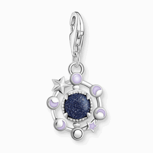 THOMAS SABO strieborný prívesok charm Moon phase s glazúrou 2040-664-32