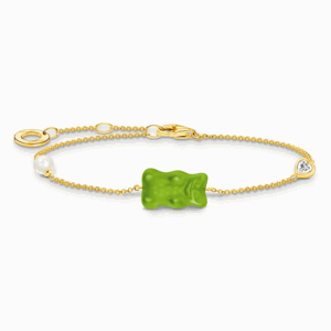 THOMAS SABO x HARIBO strieborný náramok Green goldbears & pearl A2151-445-6