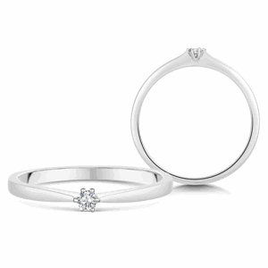 SOFIA DIAMONDS zlatý zásnubný prsteň s diamantom 0,05 ct H/I1 UDRG47225W-H-I1