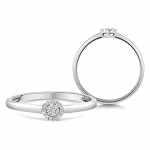 SOFIA DIAMONDS zlatý zásnubný prsteň s diamantmi 0,05 ct UDRG50429W-H-I1