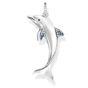 THOMAS SABO prívesok Dolphin with blue stones PE932-644-1