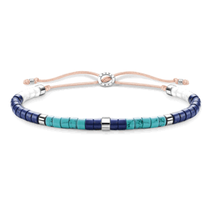 THOMAS SABO šnúrkový náramok Blue stones A2065-775-7