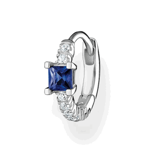 THOMAS SABO kusová náušnica Blue stone silver CR691-166-7