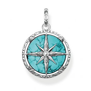 THOMAS SABO prívesok Compass turquoise PE833-878-17