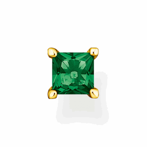 THOMAS SABO kusová náušnica Green stone gold H2233-472-6