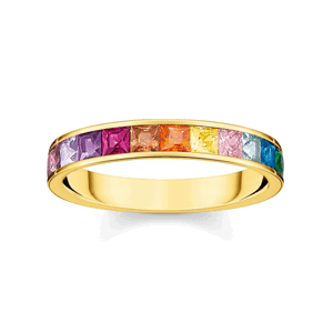 THOMAS SABO prsteň Colourful stones gold TR2403-996-7