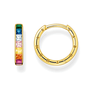 THOMAS SABO náušnice Colourful stones pavé gold CR668-996-7