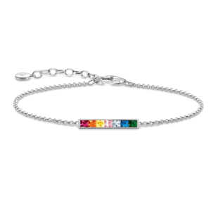 THOMAS SABO strieborný náramok Colourful stones silver A2068-477-7-L19v