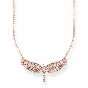 THOMAS SABO náhrdelník Phoenix wing with pink stones rose gold KE2169-323-9-L45
