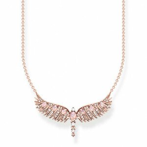 THOMAS SABO náhrdelník Phoenix wing with pink stones rose gold KE2169-323-9-L45