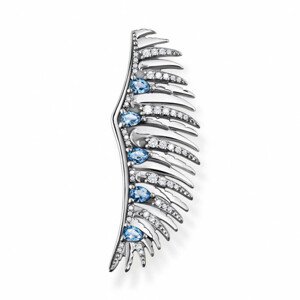 THOMAS SABO brošňa Phoenix wing with blue stones silver X0282-644-1