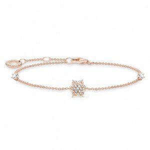 THOMAS SABO náramok Snowflake with white stones rose gold A2082-416-14-L19V