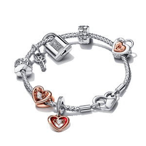 PANDORA náramok Hearts 592453C00+2x792235C01+790088C01+782505C00+782493C01+782450C01